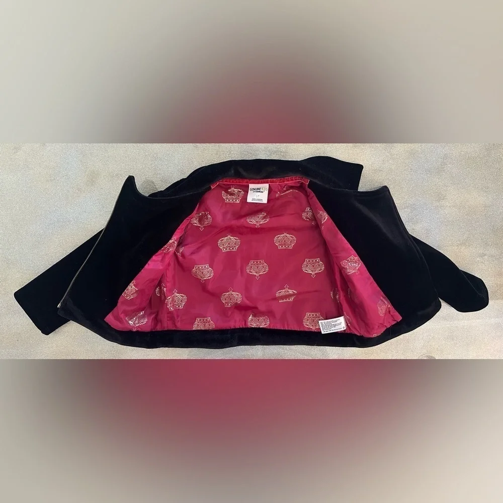Genuine Kids Oshkosh Black Velvet Bomber Jacket (629)